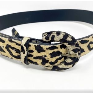 Free People Marcella Calf Hair Belt Leopard